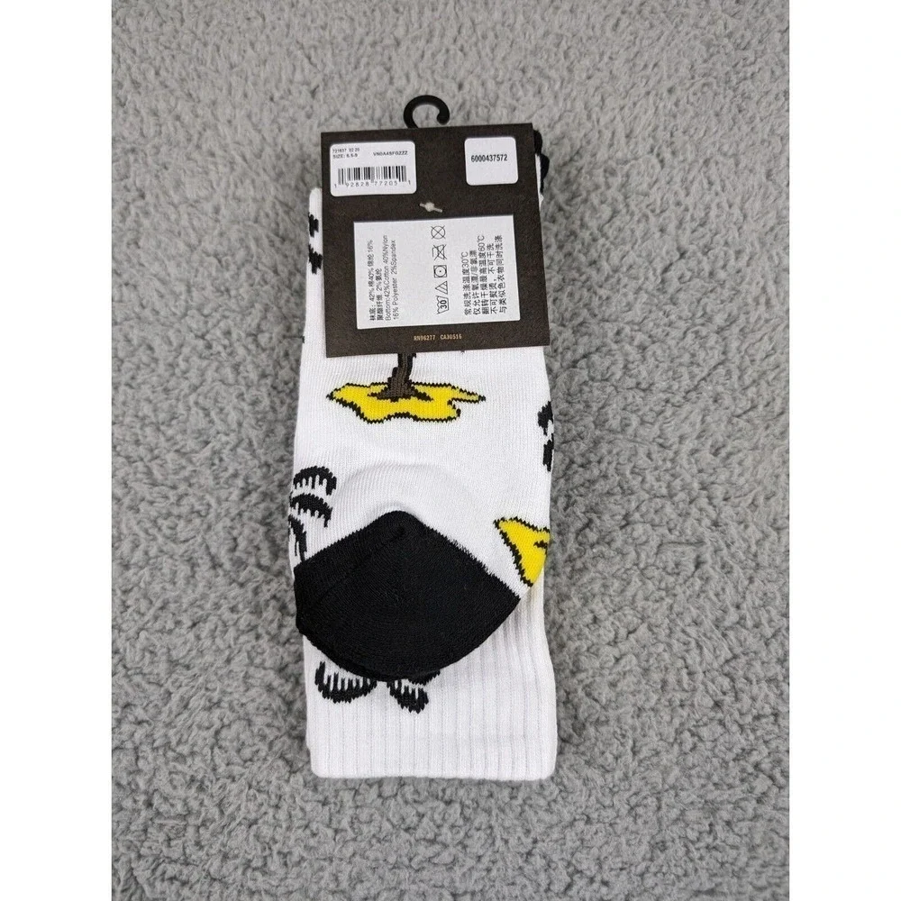 Vans Crew Socks Mens Large 9-11 White Tropical Palm Trees Beach‎ Skateboard NWT
